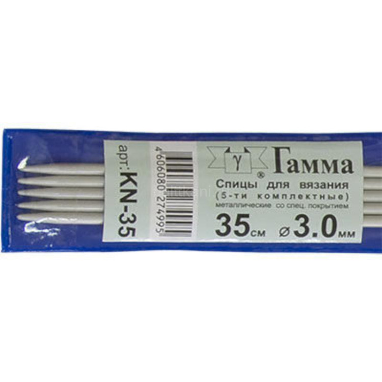 Спицы GAMMA 5-ти компл. KN-35 металл d 3.5 мм 35 см с покрытием