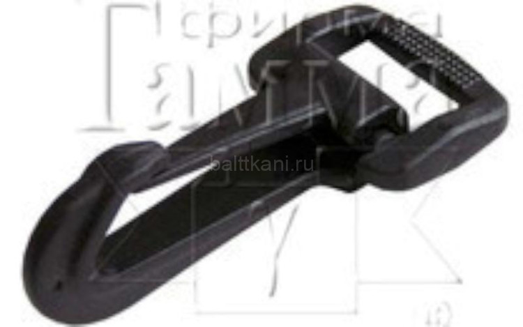 Фурнитура сумочная пластик GH21 (GHA001) Карабин "Gamma" 0.75 " ( 19 мм)  черный