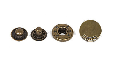 Кнопки металл JK 001 "Micron" d 15 мм 36 шт. №12 шл.бронза