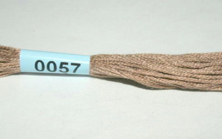 Нитки для вышивания "GAMMA" мулине ( 0001-0206 ) х/б 24 x 8 м №0057 серо-бежевый
