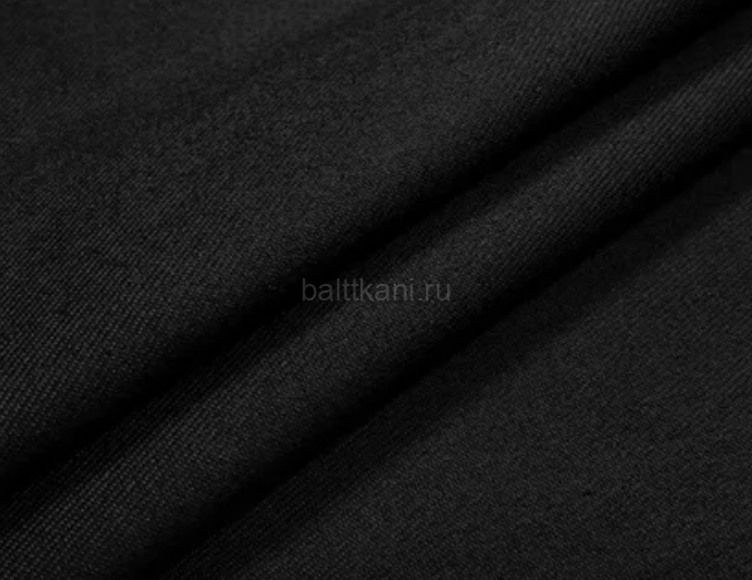 Джинс однотонный ш-150см  70% х/б /30% п/э пл.235гр. цв.черный