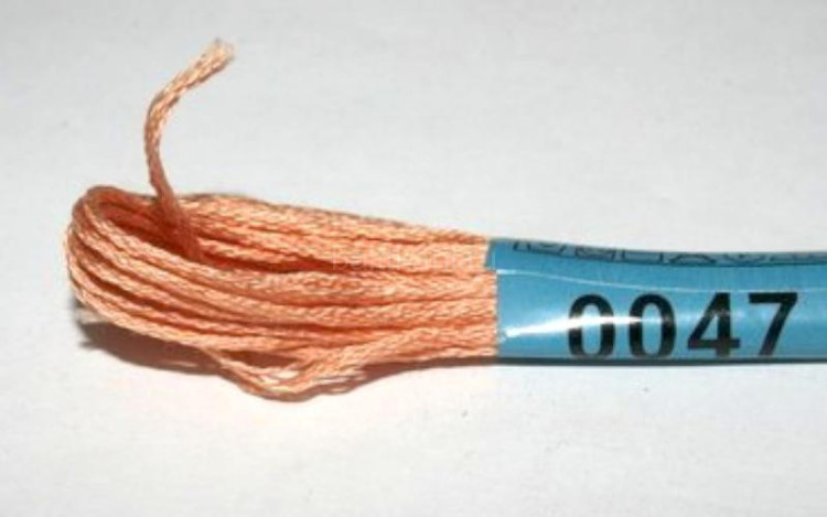 Нитки для вышивания "GAMMA" мулине ( 0001-0206 ) х/б 24 x 8 м №0047 персиковый