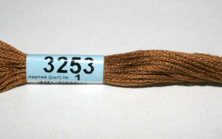 Нитки для вышивания "GAMMA" мулине ( 3173-6115 ) х/б 24 x 8 м №3253 св.св.коричневый