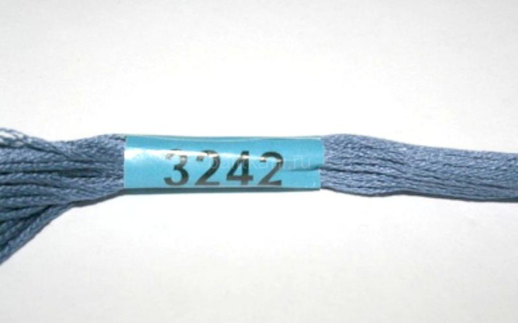 Нитки для вышивания "GAMMA" мулине ( 3173-6115 ) х/б 24 x 8 м №3242 серо-синий