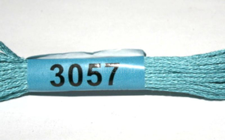 Нитки для вышивания "GAMMA" мулине ( 0820-3070 ) х/б 24 x 8 м №3057 т.бирюза