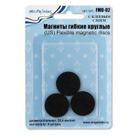 Магниты круглые "Mr. Painter" FMD-02 диам.24,5мм 4шт. гибкие с клеев.слоем