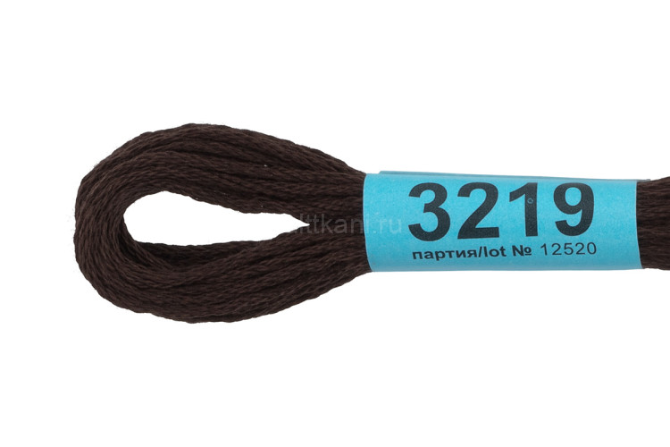 Нитки для вышивания "GAMMA" мулине ( 3173-6115 ) х/б 24 x 8 м №3219 т.т.коричневый