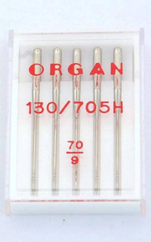Иглы для быт. шв. машин "ORGAN" 130*705 Н/№70 10 шт.