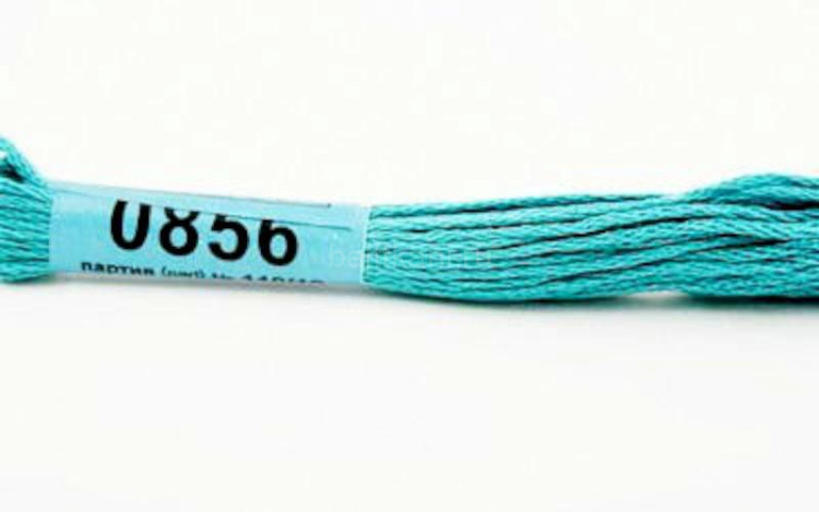 Нитки для вышивания "GAMMA" мулине ( 0820-3070 ) х/б 24 x 8 м №0856 мор.волна