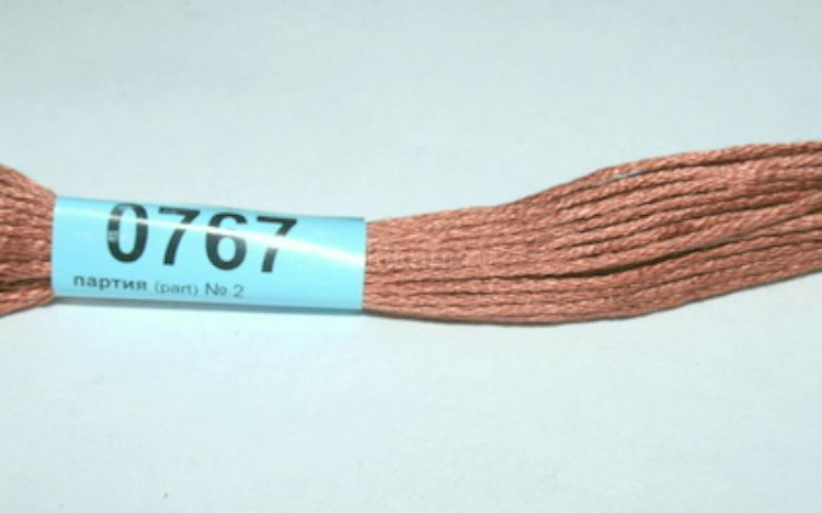 Нитки для вышивания "GAMMA" мулине ( 0207-0819 ) х/б 24 x 8 м №0767 какао
