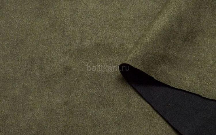 Замша искуственная "Водолаз"ш.150 см  95%п/э 5% лайкра арт.ЕТ-5975 колор 6 т.хаки