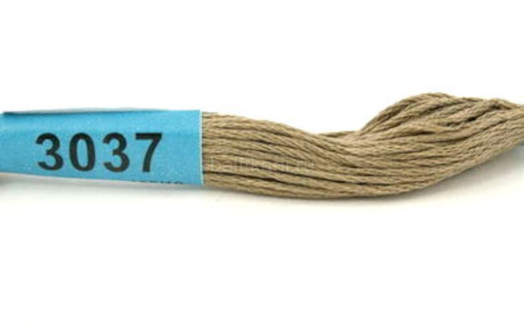 Нитки для вышивания "GAMMA" мулине ( 0820-3070 ) х/б 24 x 8 м №3037 хаки