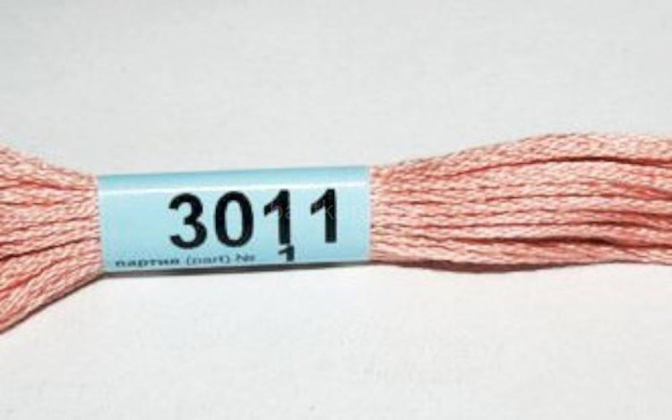 Нитки для вышивания "GAMMA" мулине ( 0820-3070 ) х/б 24 x 8 м №3011 розовый