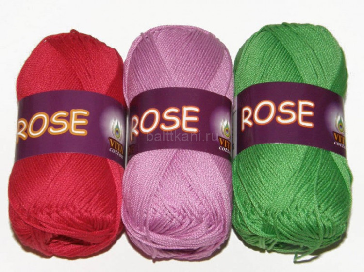 Пряжа "ROSE"  Vita cotton 50гр.100% хл.150м. в ассорт.Индия