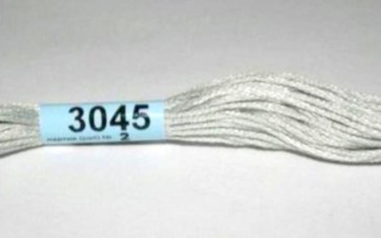 Нитки для вышивания "GAMMA" мулине ( 0820-3070 ) х/б 24 x 8 м №3045 св.серый