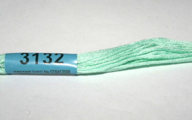 Нитки для вышивания "GAMMA" мулине ( 3071-3172 ) х/б 24 x 8 м №3132 св.св.бирюзовый