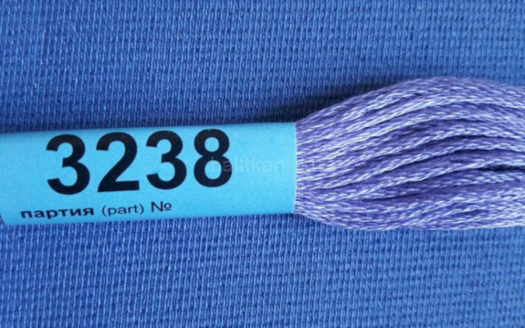 Нитки для вышивания "GAMMA" мулине ( 3173-6115 ) х/б 24 x 8 м №3238 сиреневый