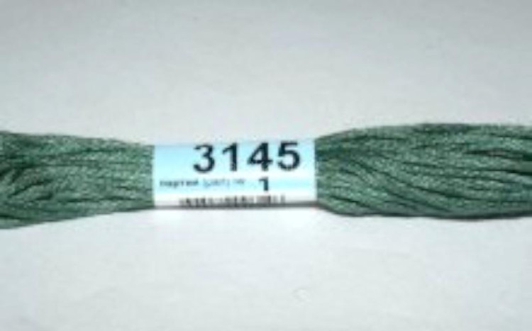 Нитки для вышивания "GAMMA" мулине ( 3071-3172 ) х/б 24 x 8 м №3145 бл.зелень