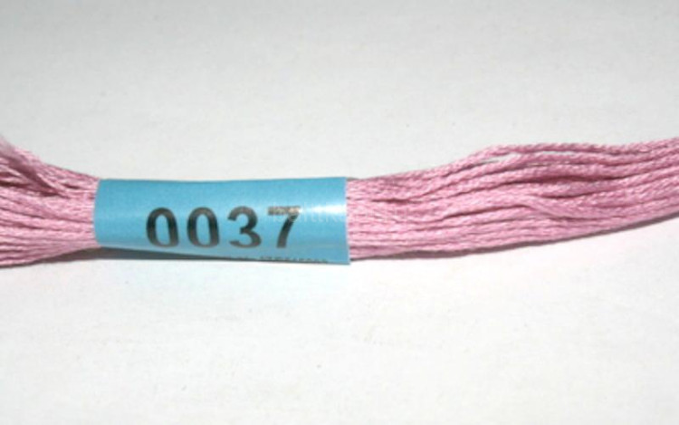 Нитки для вышивания "GAMMA" мулине ( 0001-0206 ) х/б 24 x 8 м №0037 св.сиреневый