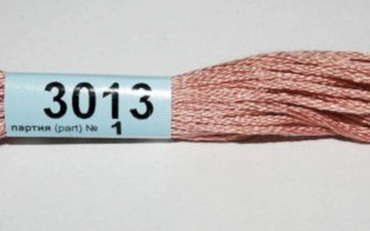 Нитки для вышивания "GAMMA" мулине ( 0820-3070 ) х/б 24 x 8 м №3013 гр.розовый