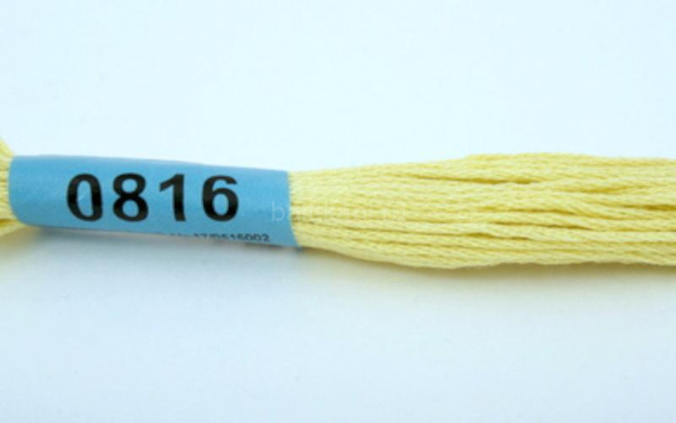 Нитки для вышивания "GAMMA" мулине ( 0207-0819 ) х/б 24 x 8 м №0816 бл.оливковый