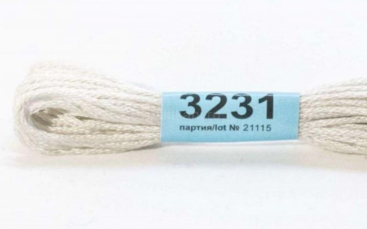 Нитки для вышивания "GAMMA" мулине ( 3173-6115 ) х/б 24 x 8 м №3231 бл.серый