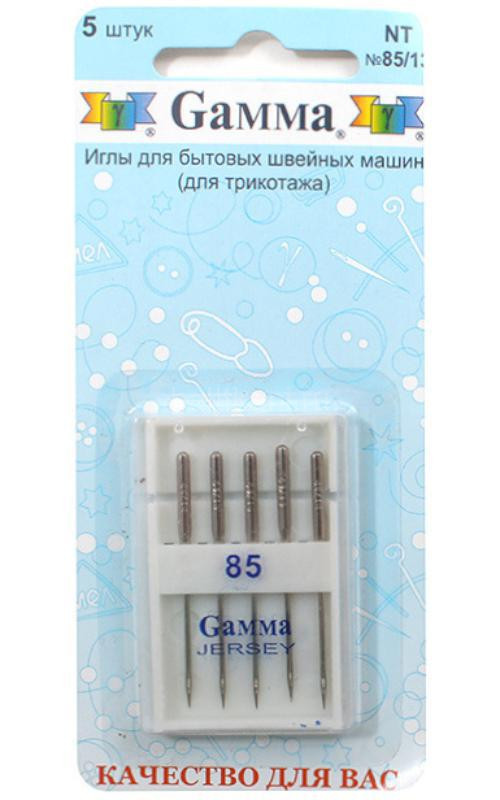 Иглы для быт. шв. машин "GAMMA" NT № 85/13 для трикотажа 5 шт М (2)