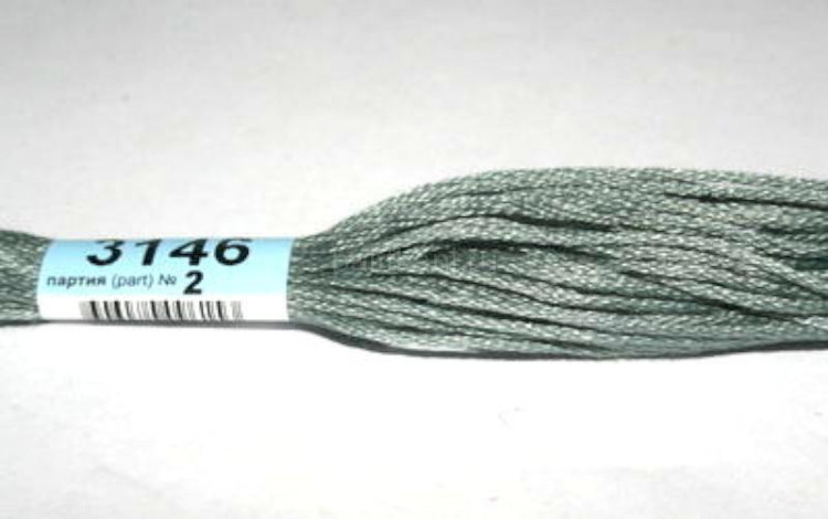 Нитки для вышивания "GAMMA" мулине ( 3071-3172 ) х/б 24 x 8 м №3146 серый