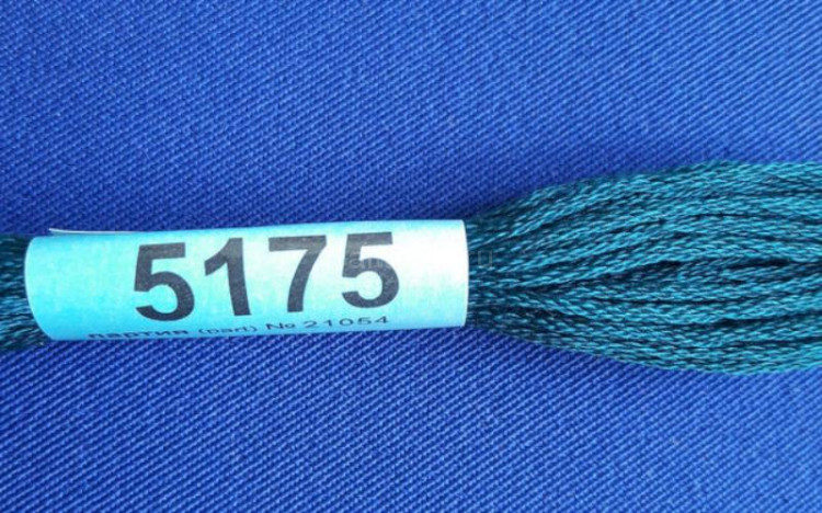Нитки для вышивания "GAMMA" мулине ( 3173-6115 ) х/б 24 x 8 м №5175 т.т.мор.волна