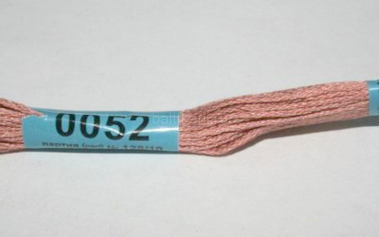 Нитки для вышивания "GAMMA" мулине ( 0001-0206 ) х/б 24 x 8 м №0052 роз-серый