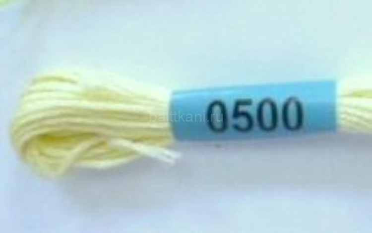 Нитки для вышивания "GAMMA" мулине ( 0207-0819 ) х/б 24 x 8 м №0500 бледно-салатовый