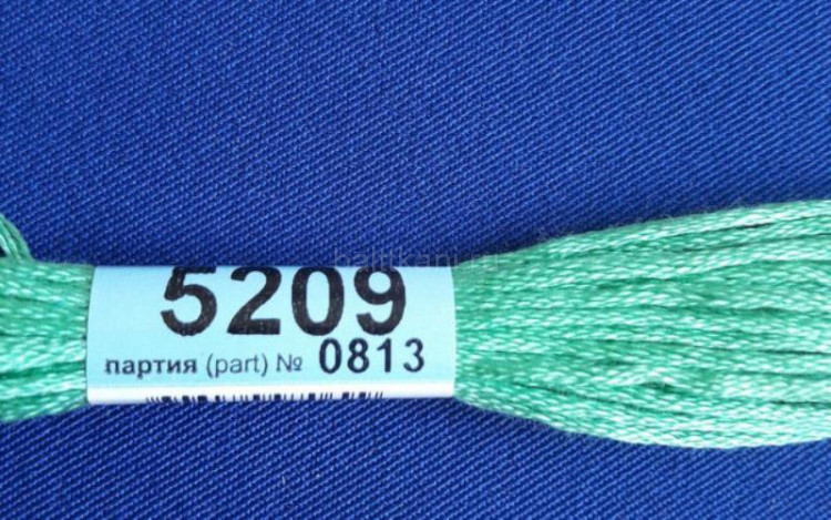 Нитки для вышивания "GAMMA" мулине ( 3173-6115 ) х/б 24 x 8 м №5209 св.зеленый